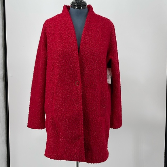 Worthington Jackets & Blazers - WORTHINGTON RUMBA RED WOMENS UNLINED COAT . ONE BUTTON SIZE L